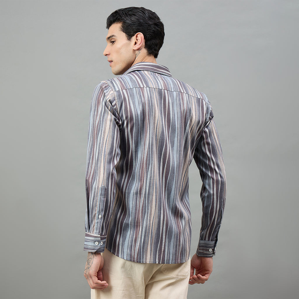Duke Urban Men Printed Full Sleeve Spread Collar Regular Shirt (SDO9PRK)