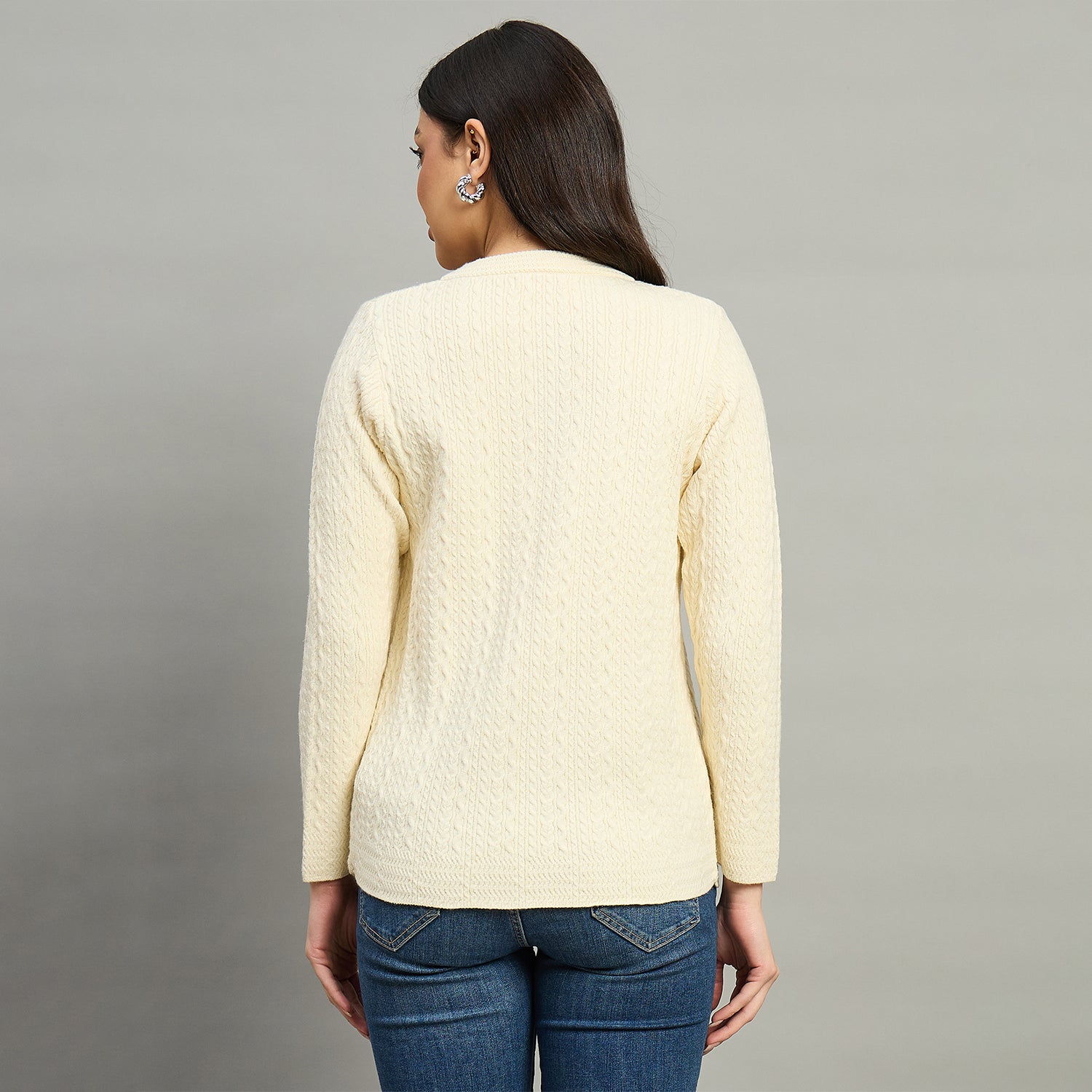 Duke Urban Women Full Sleeve Front Open Regular Fit Sweater (SDS1417)