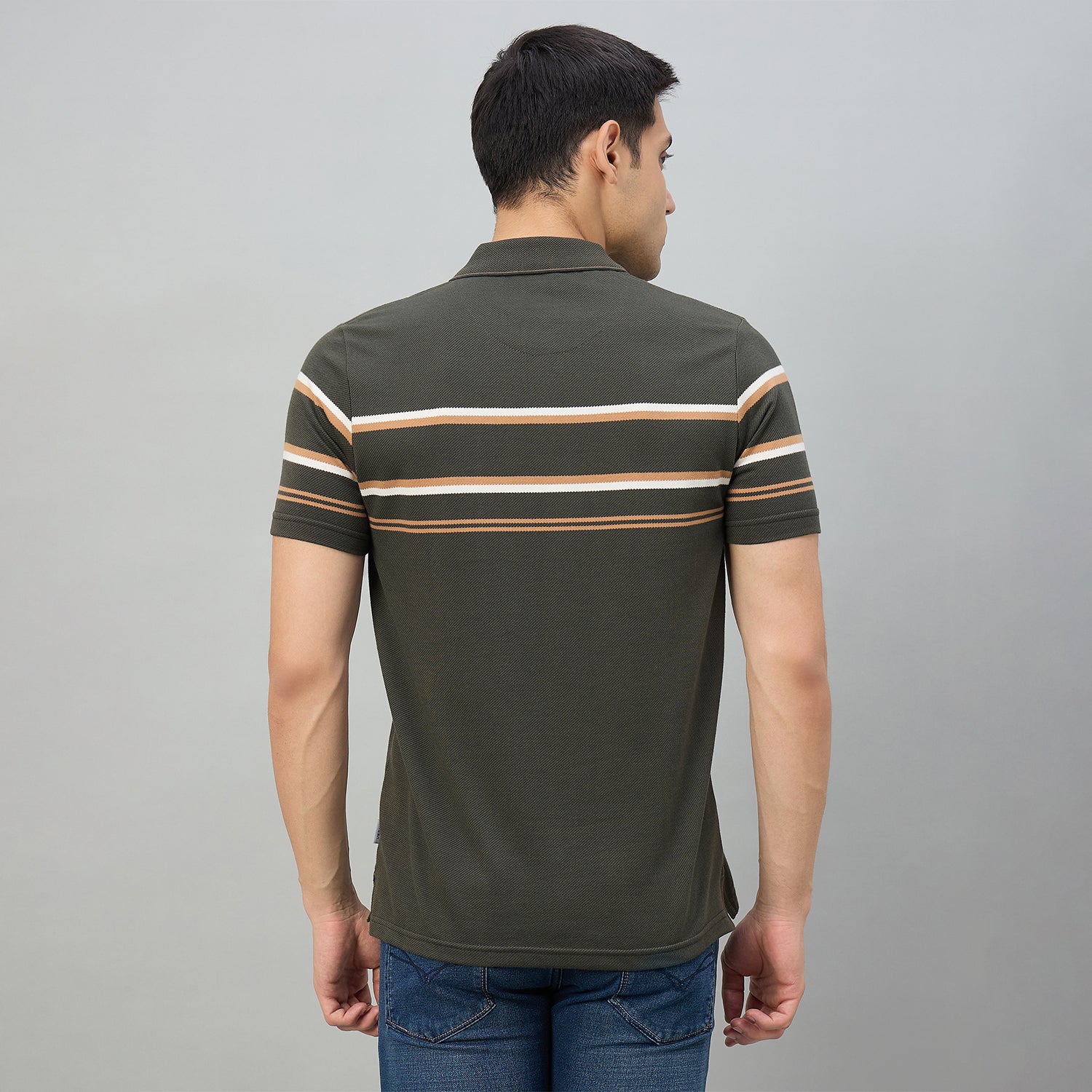 Duke Men Half Sleeve Cotton Regualr Fit Casual T-shirt (LF7637)