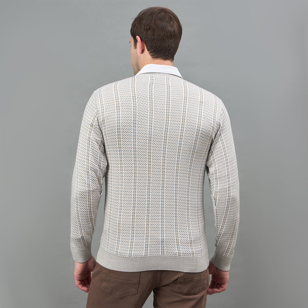Duke Urban Men Full Sleeve V Neck Regular Sweater (SDS2411)