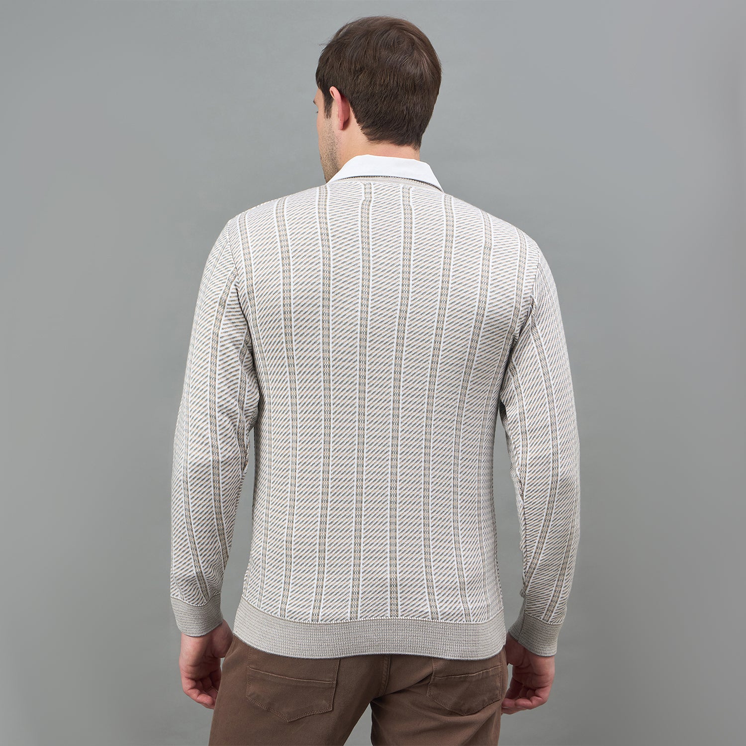 Duke Urban Men Full Sleeve V Neck Regular Sweater (SDS2411)