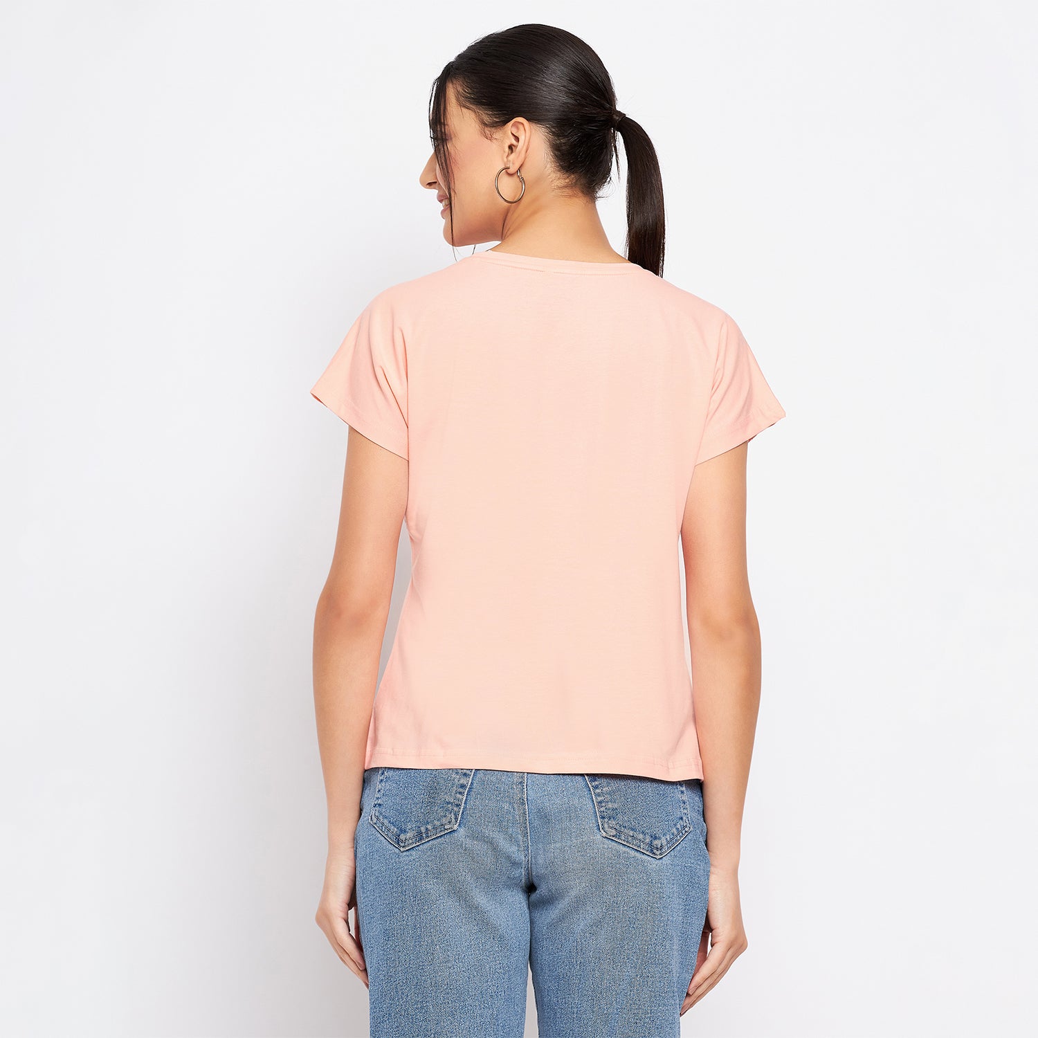 Duke Stardust Women Round Neck Short Sleeve Printed Crop Top (LFX901)