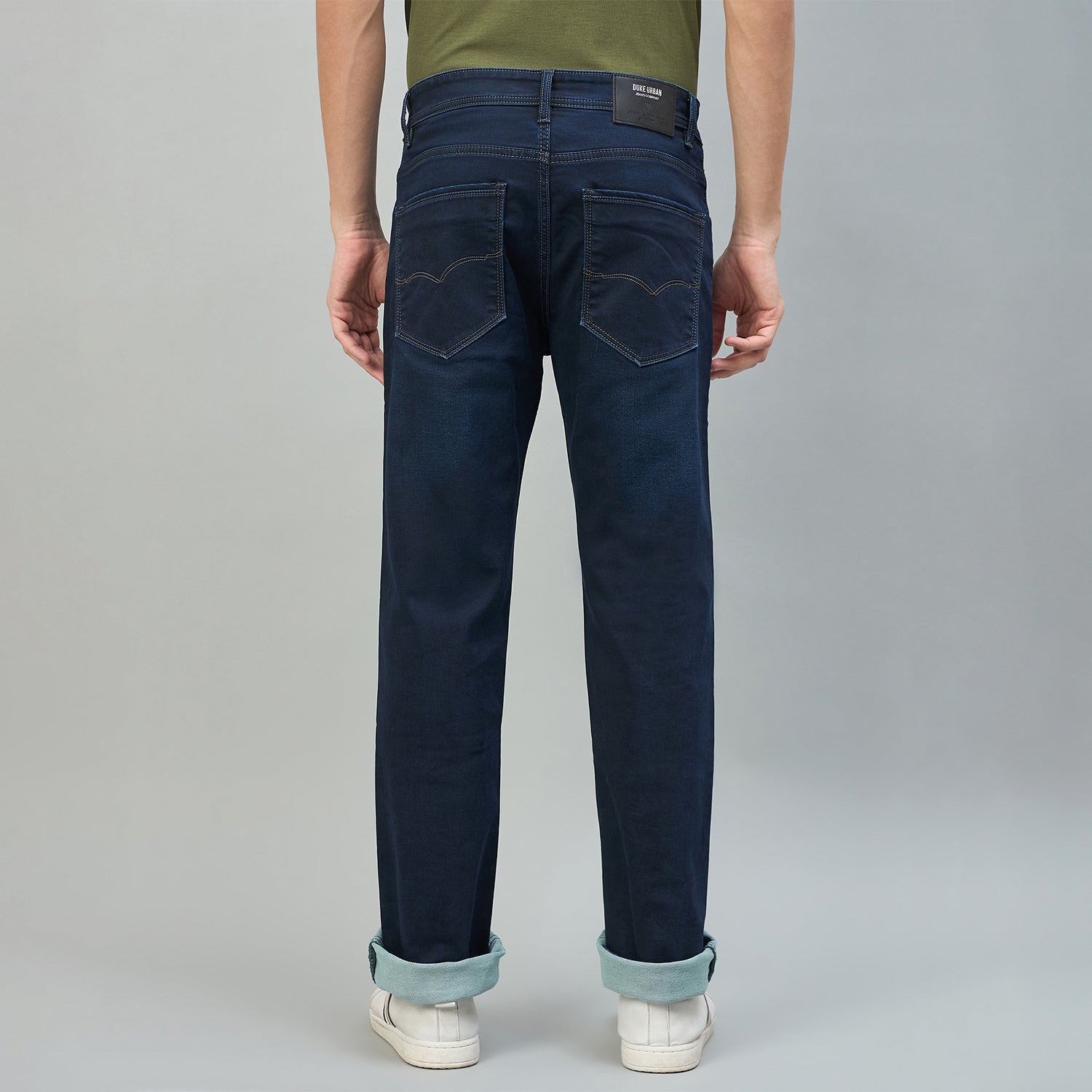 Duke Urban Men Comfort Fit Mid-Rise Light Fade Stretchable Jeans (SDD9136C)