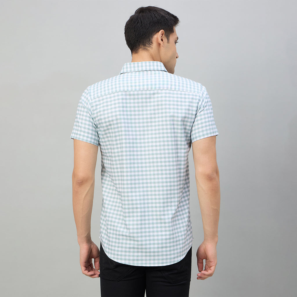 Duke Men Slim Fit Half Sleeve Oxford Cotton Shirt (SDO1CKJ)