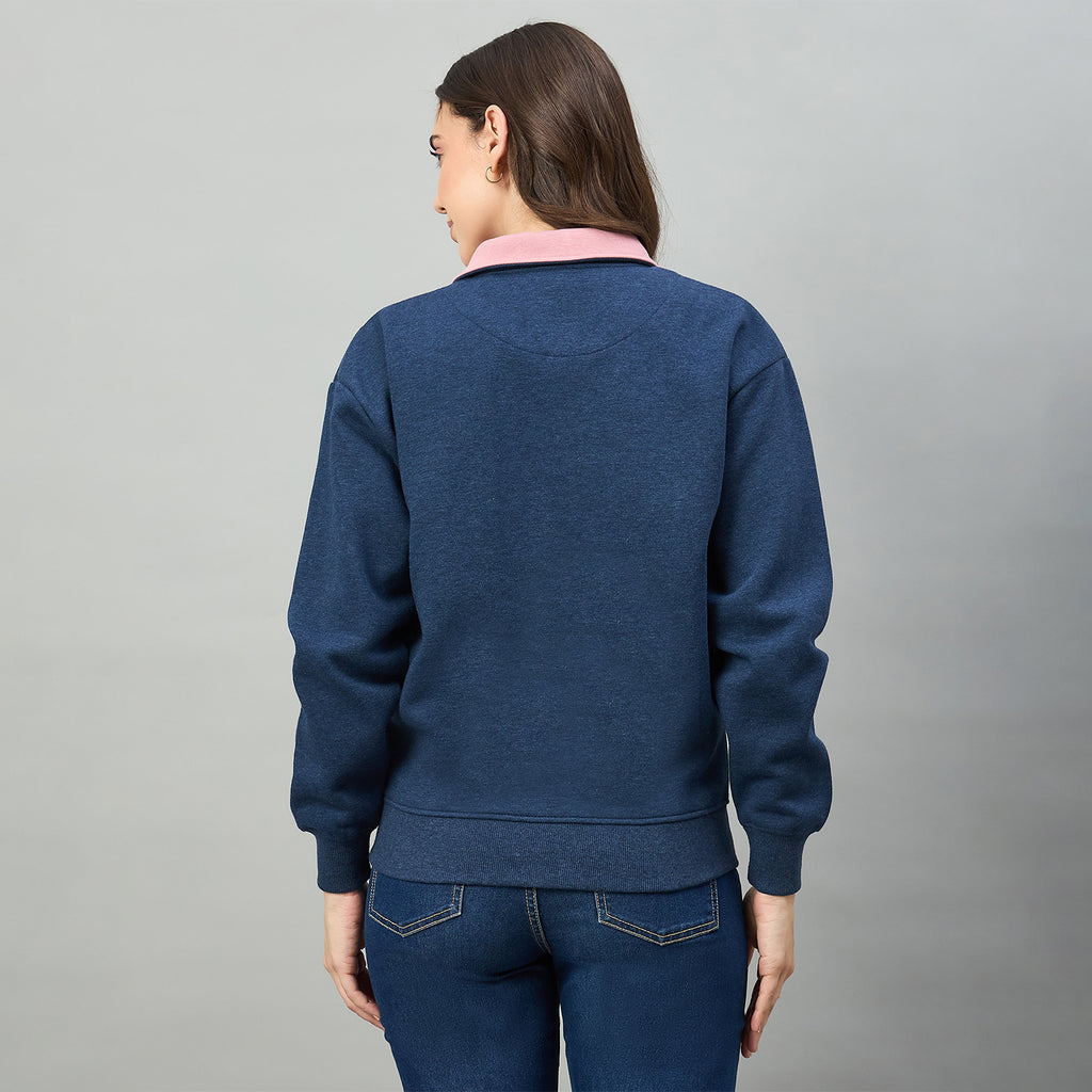 Duke Urban Women Full Sleeve Collared Sweatshirt (LFX5006S)