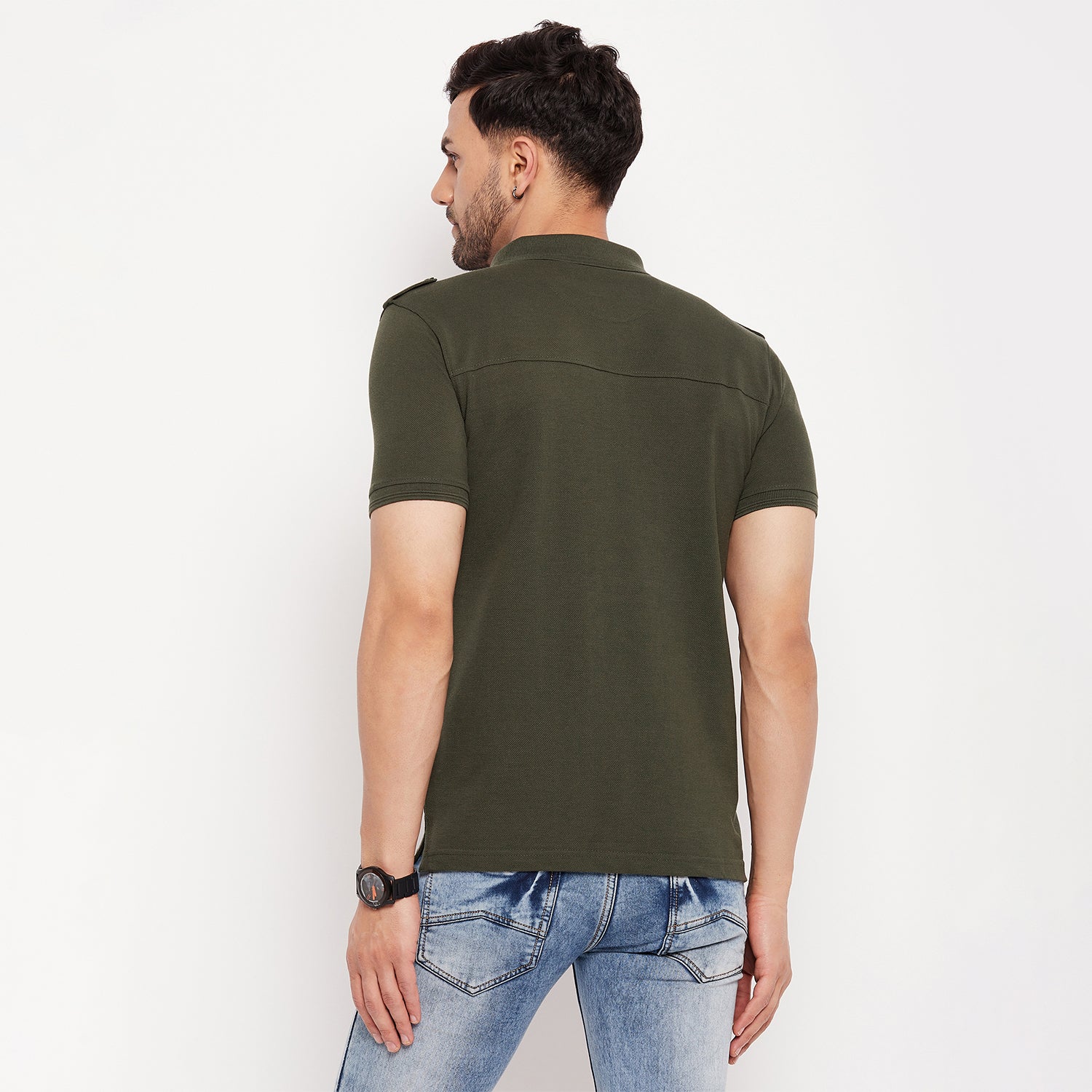 Duke Stardust Men Half Sleeve Polo Neck Cotton T-shirt (LF5787)