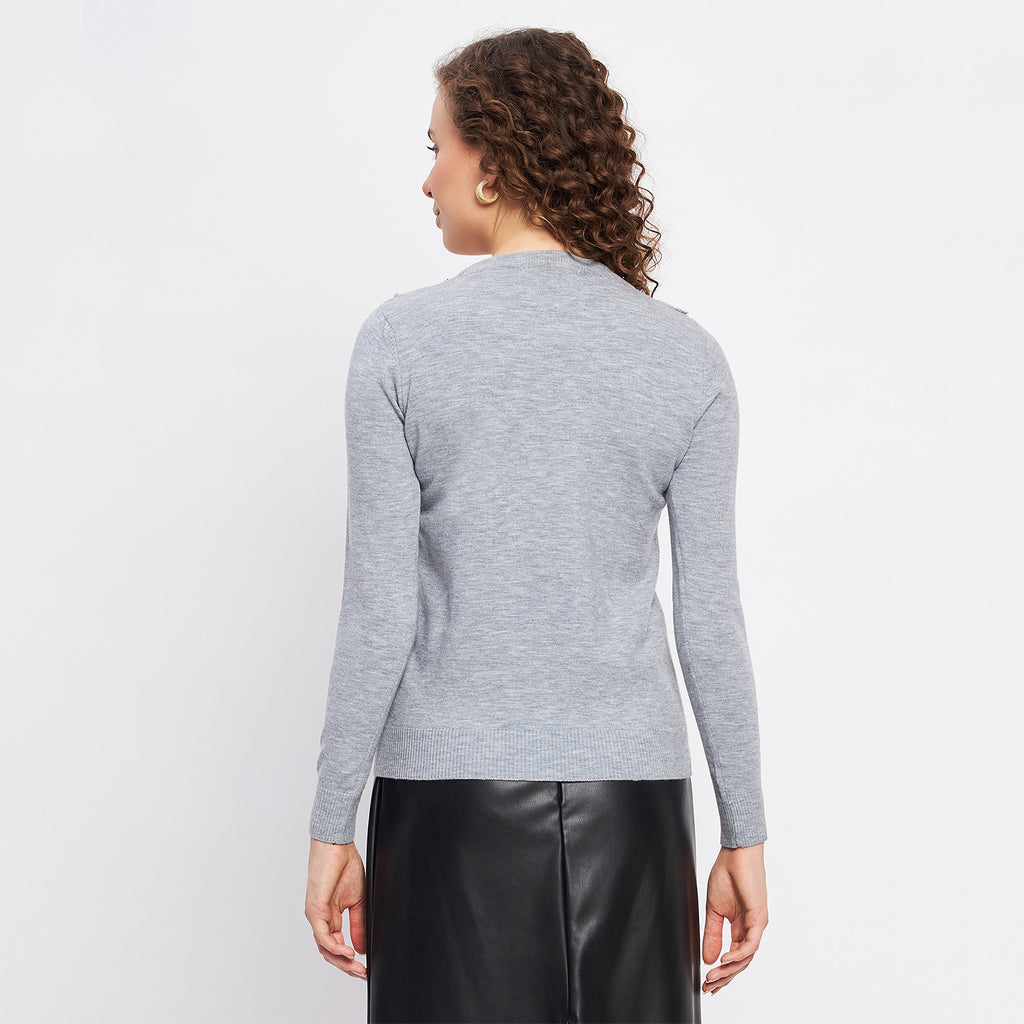Duke Urban Women Full Sleeve Self Design Pullover (SDS882)