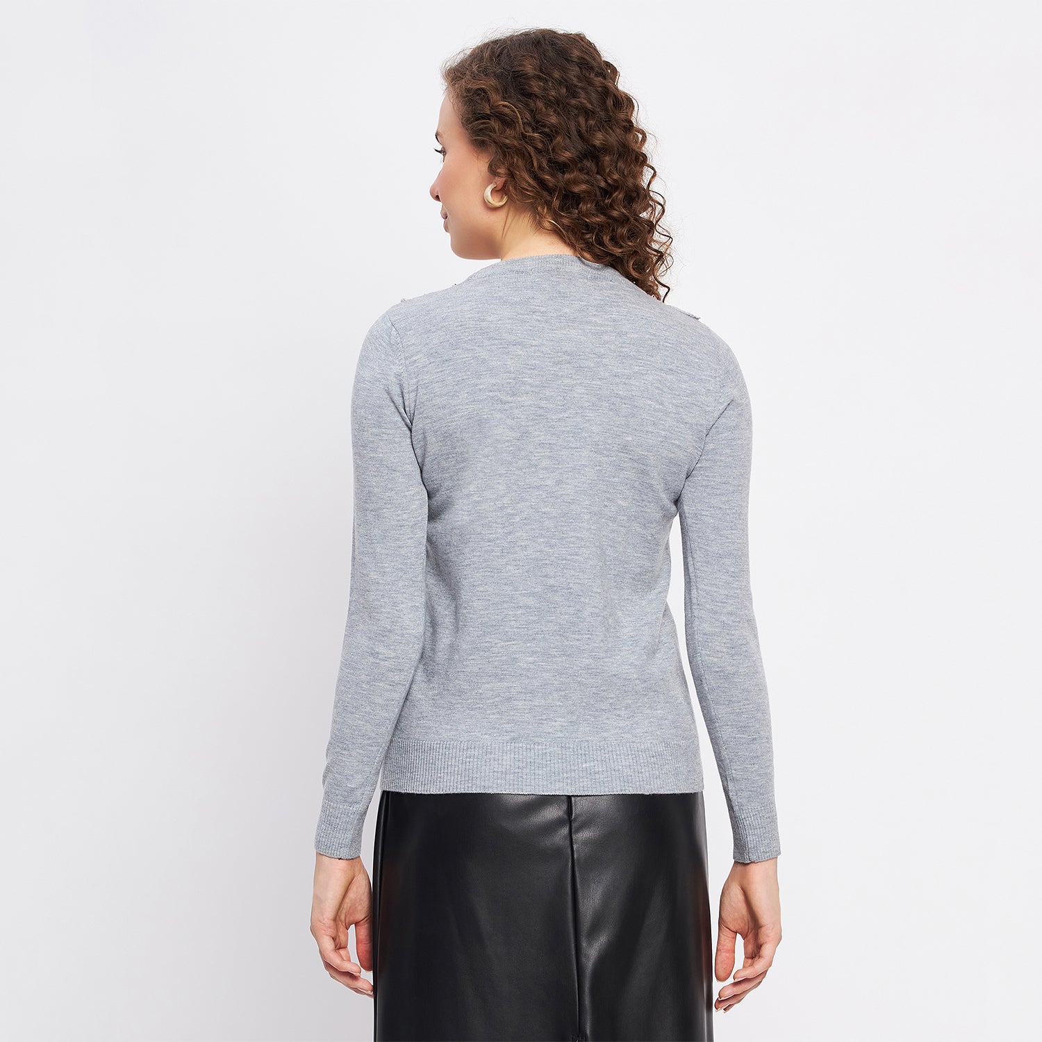 Duke Urban Women Full Sleeve Self Design Pullover (SDS882)