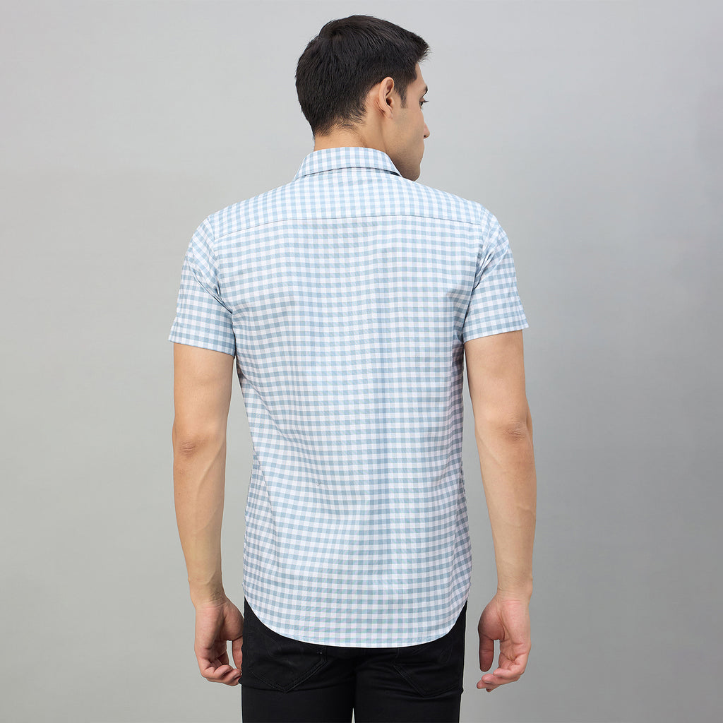 Duke Men Slim Fit Half Sleeve Oxford Cotton Shirt (SDO1CKJ)