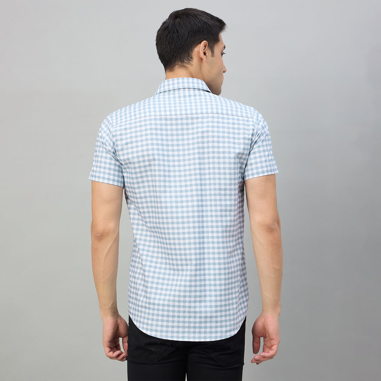 Duke Men Slim Fit Half Sleeve Oxford Cotton Shirt (SDO1CKJ)
