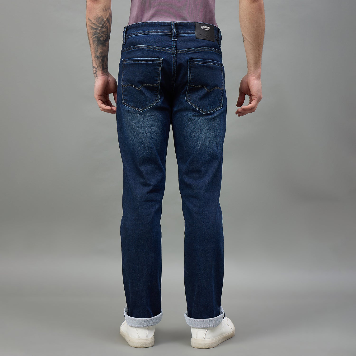 Duke Urban Men Comfort Fit Mid-Rise Light Fade Stretchable Jeans (SDD9136C)