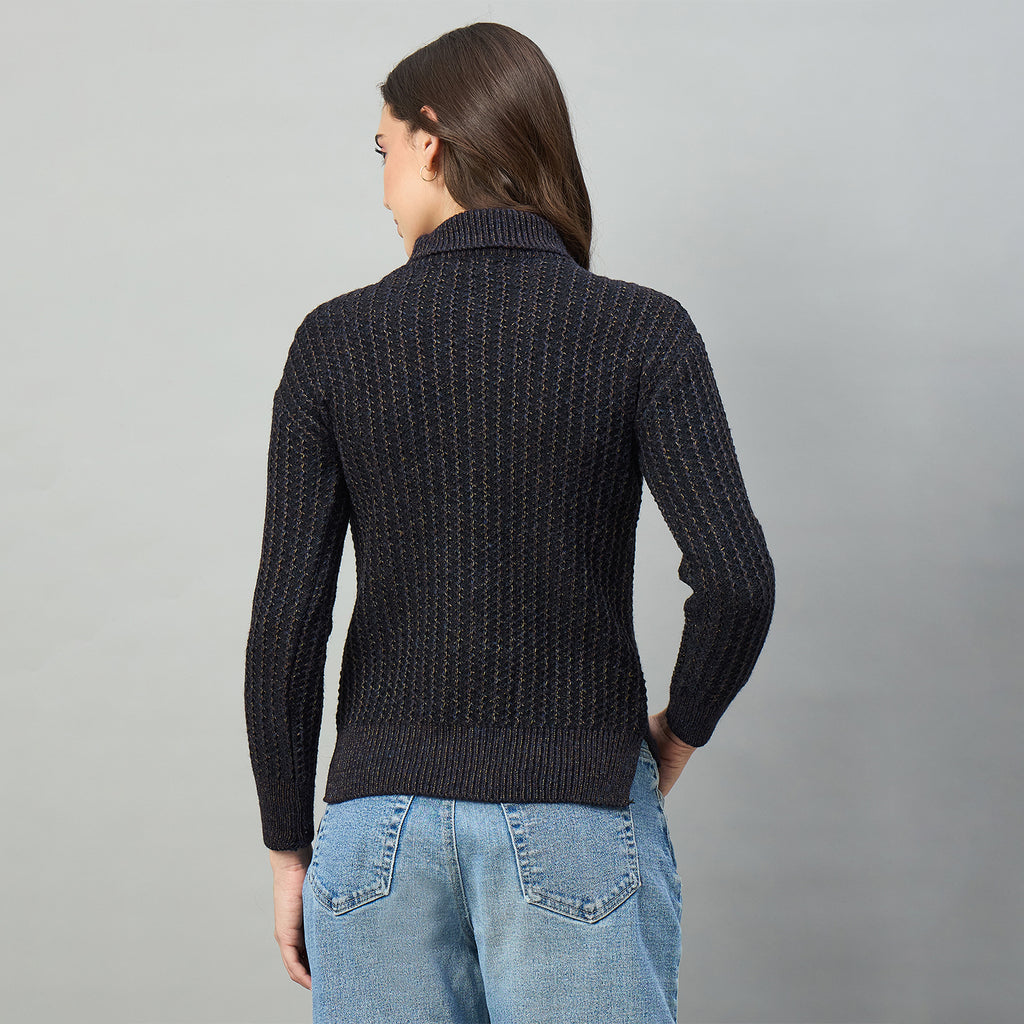 Duke Urban Women Full Sleeve Turtle Neck Sweater (SDS1241N)