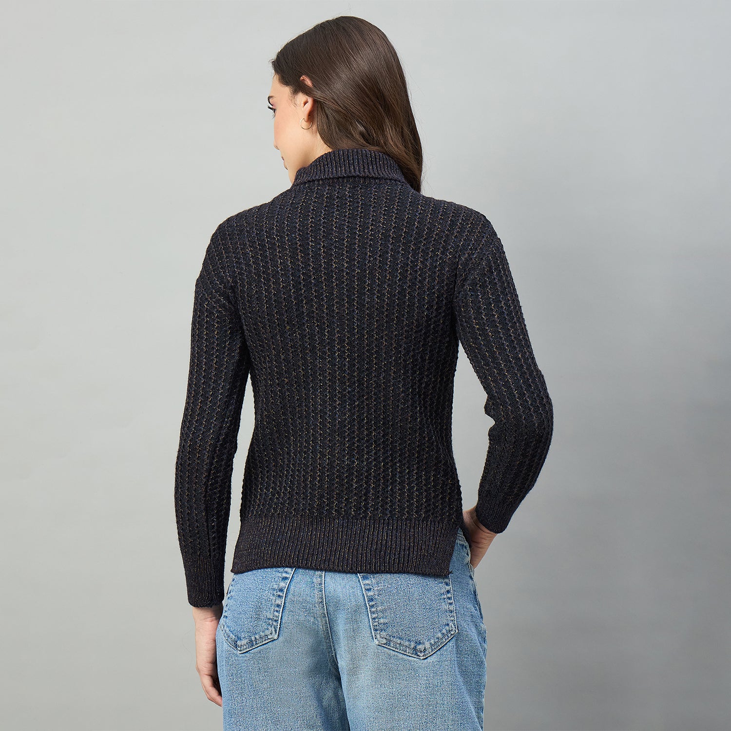 Duke Urban Women Full Sleeve Turtle Neck Sweater (SDS1241N)