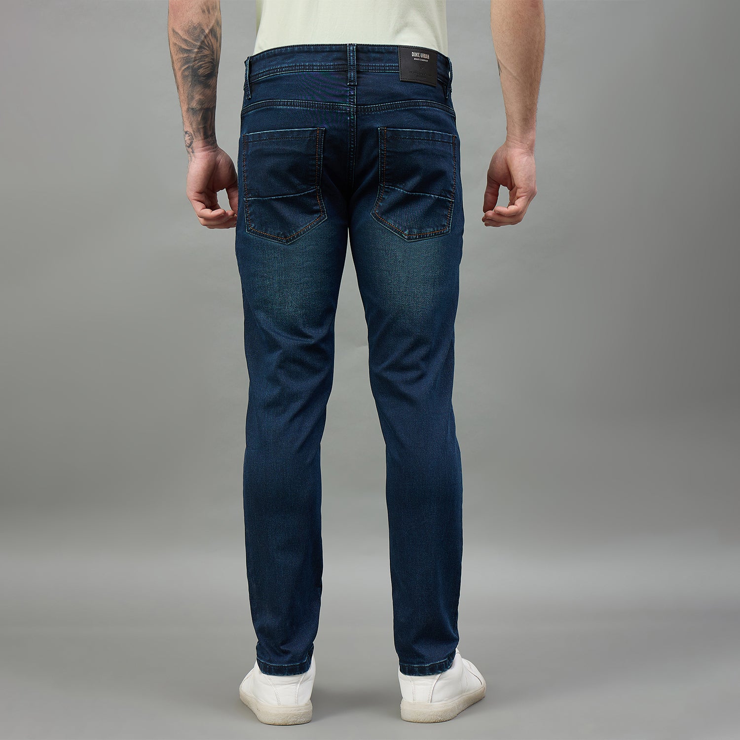 Duke Urban Men Ankle Length Mid-Rise Light Fade Stretchable Jeans (SDD9135A)