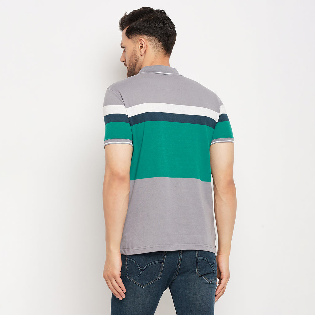 Duke Stardust Men Half Sleeve Polo Neck Cotton T-shirt (LF5724)