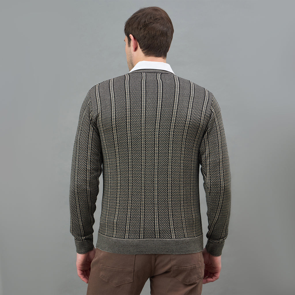 Duke Urban Men Full Sleeve V Neck Regular Sweater (SDS2411)