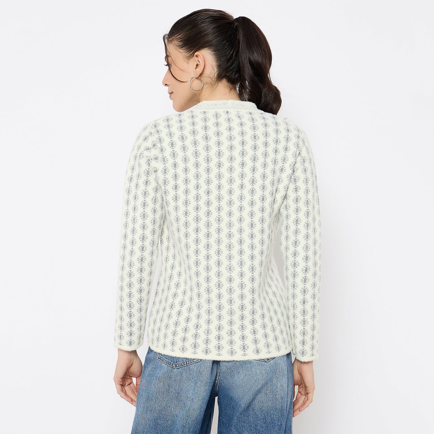 Duke Urban Women Full Sleeve Front Open Sweater (SDS1338)