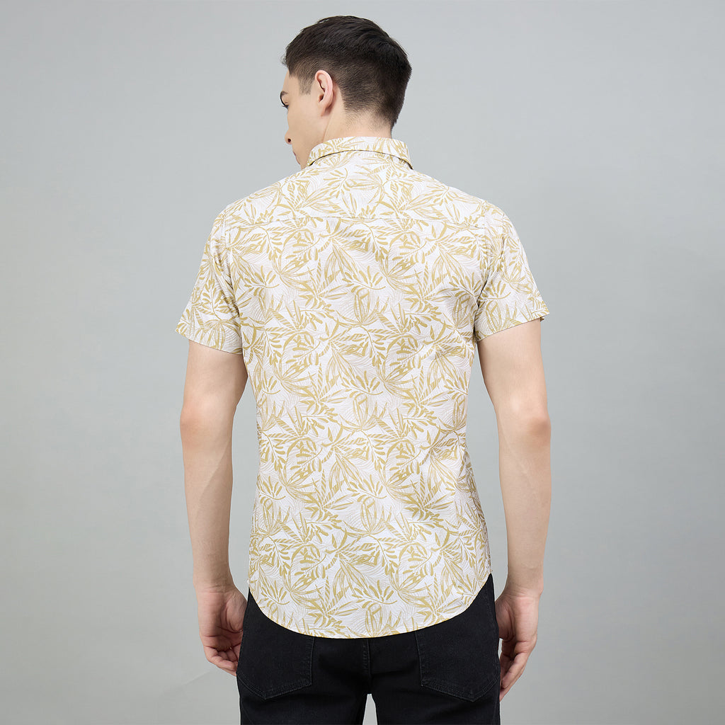 Duke Urban Men Floral Print Half Sleeve Slim Shirt (SDO3PRE)
