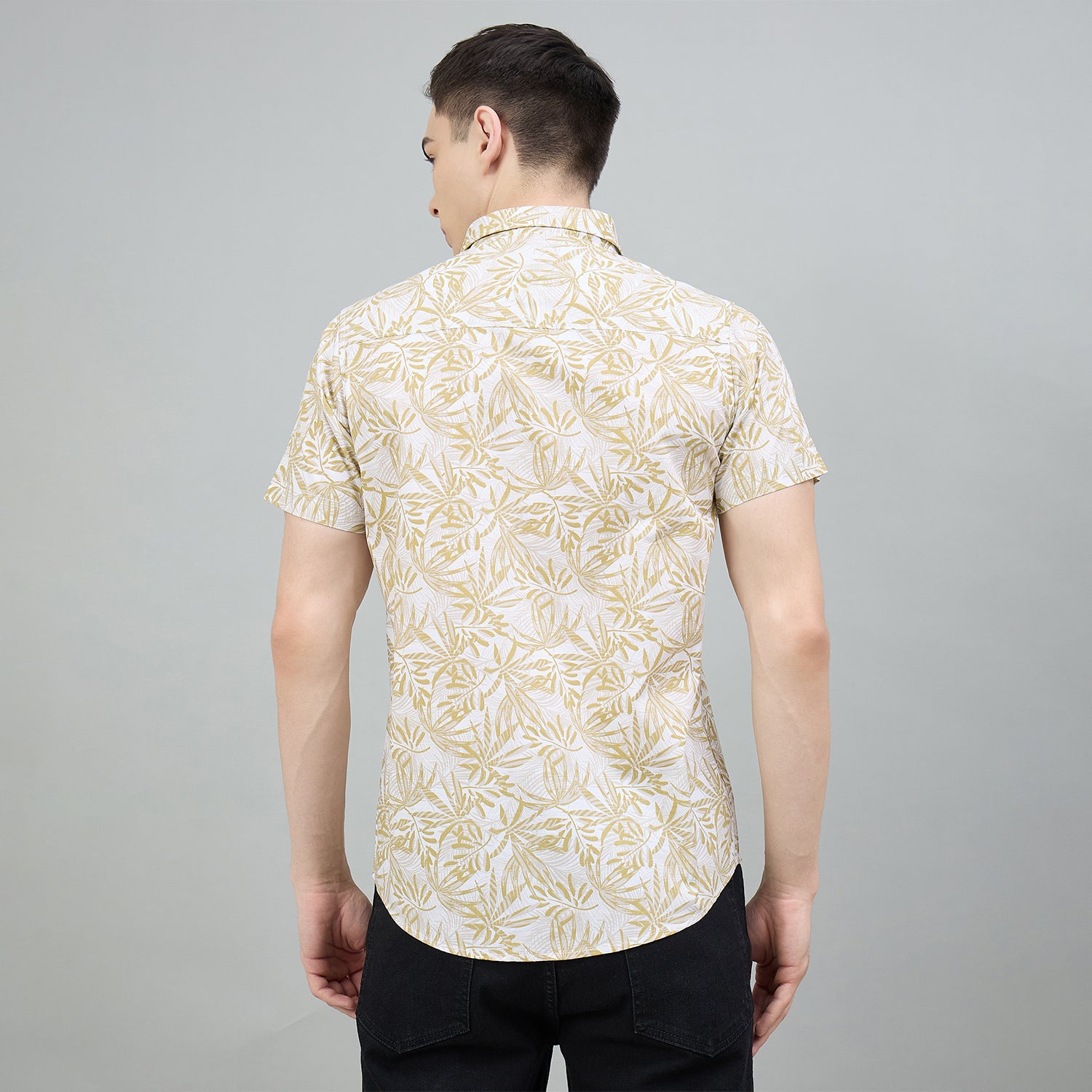 Duke Urban Men Floral Print Half Sleeve Slim Shirt (SDO3PRE)