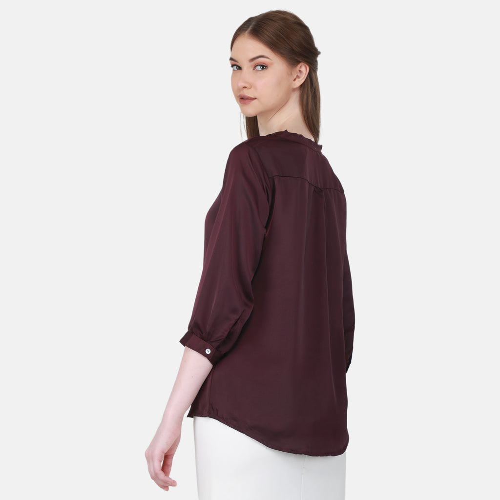 Duke Stardust Women V Neck Solid Top (SDX3280)
