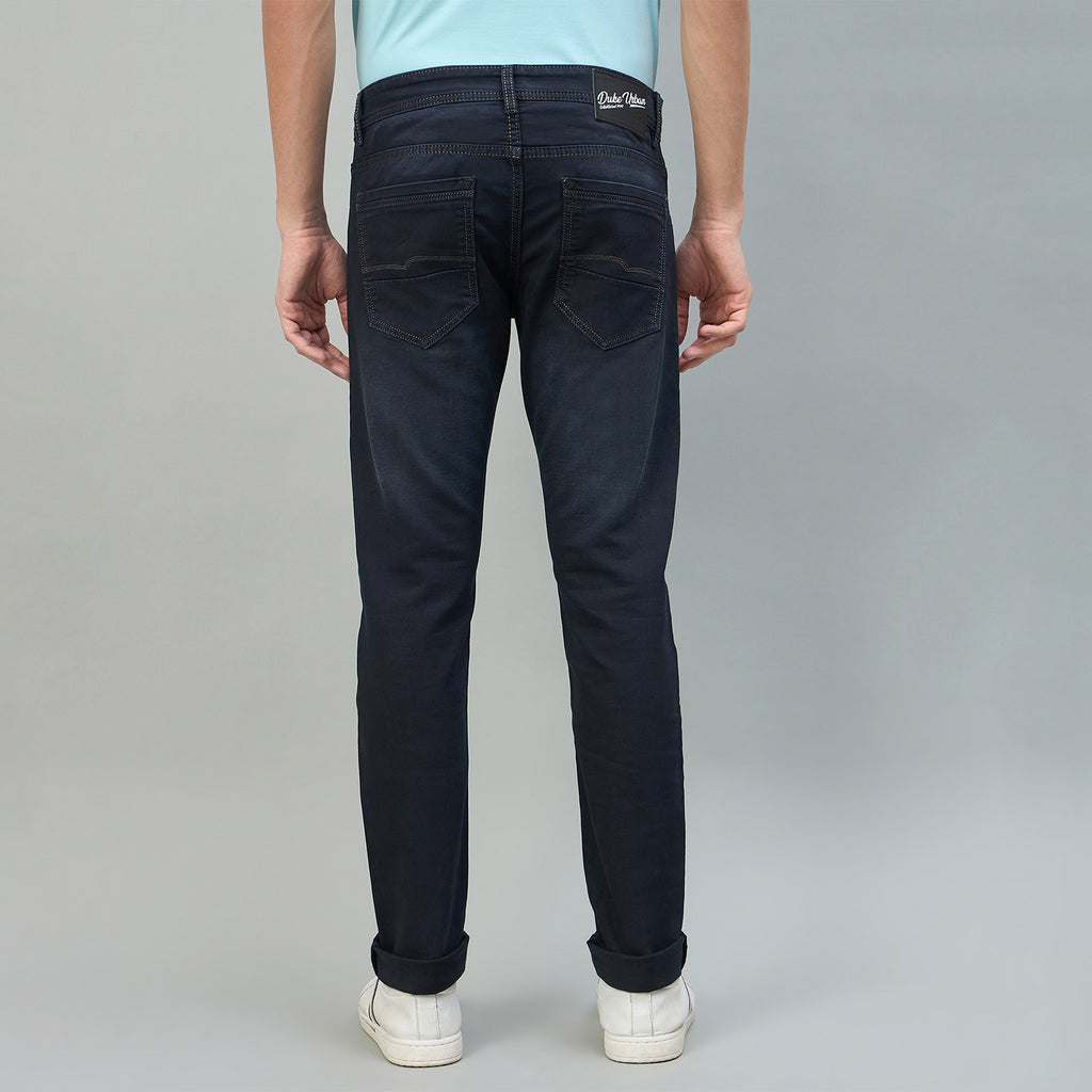 Duke Urban Men Slim Fit Mid-Rise Light Fade Stretchable Jeans (SDD9123S)