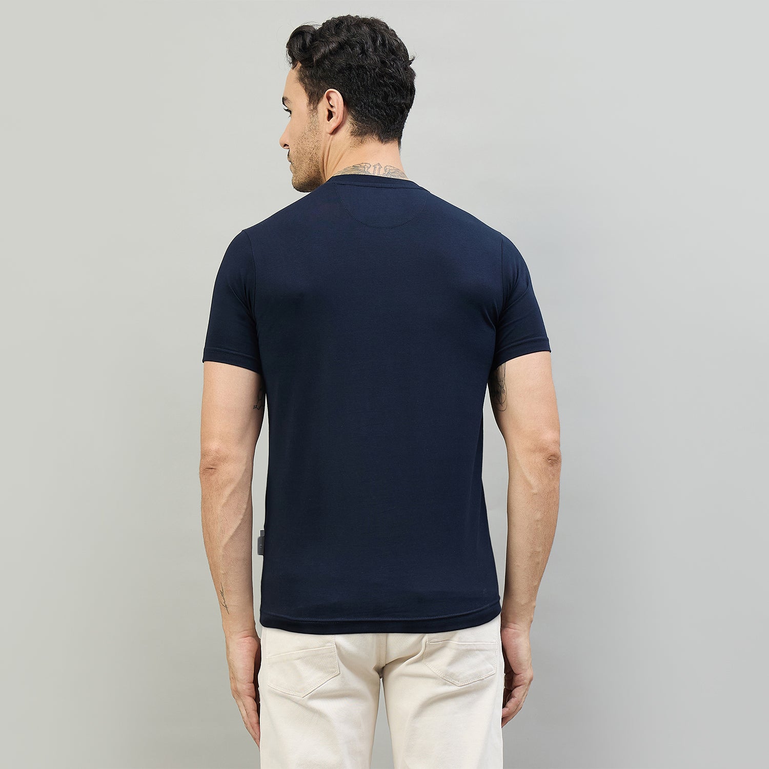 Duke Urban Men Half Sleeve Cotton Smart Fit Casual T-shirt (LF7862)