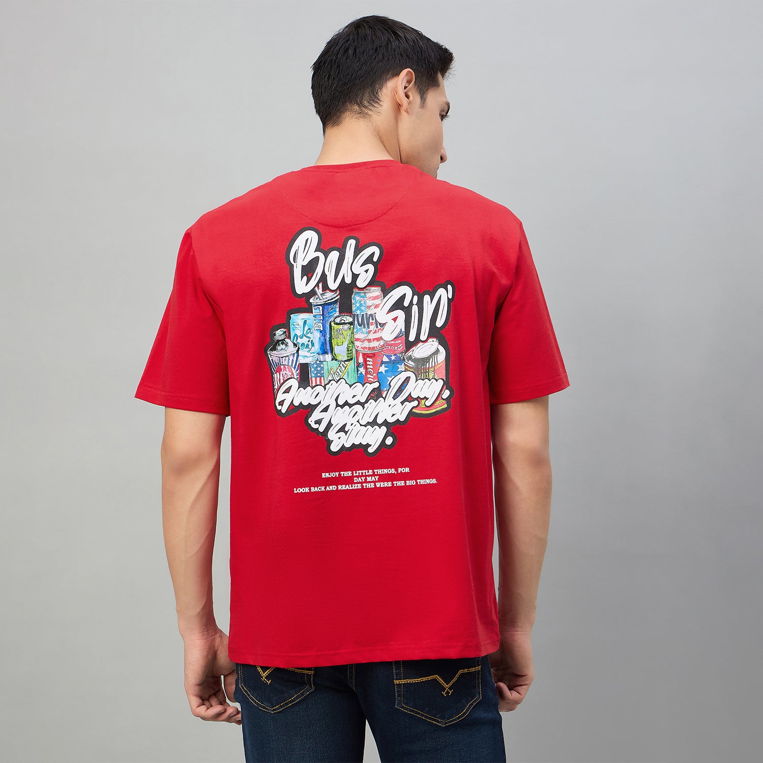 Duke Men Half Sleeve Cotton Oversize Casual T-shirt (LF7891)