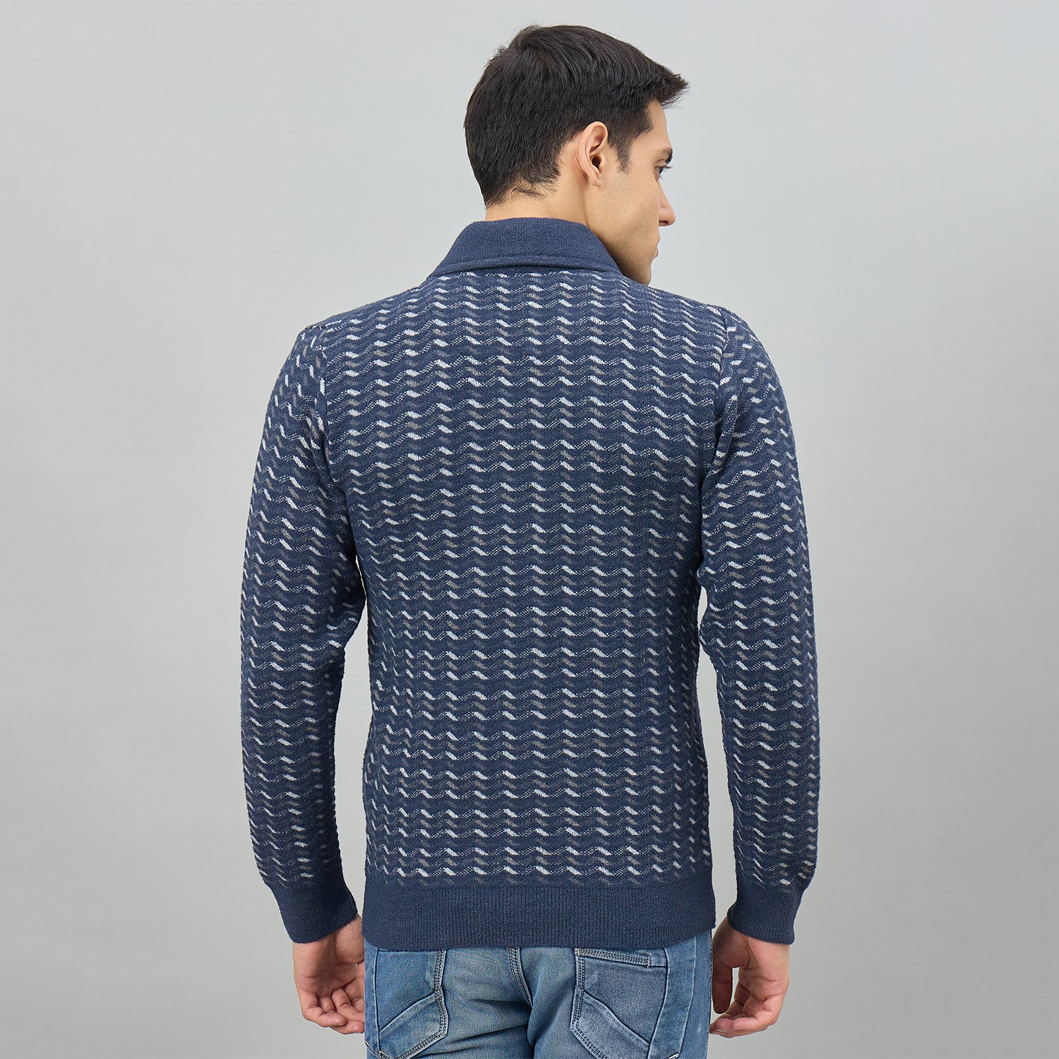 Duke Men Full Sleeve Full Zip Regular Sweater (SDS2360)