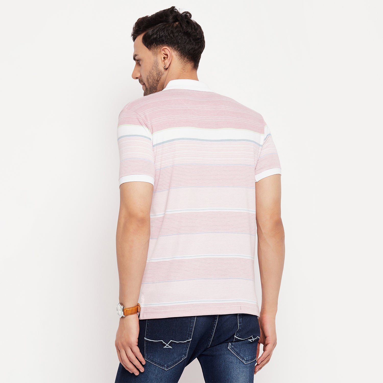 Duke Stardust Men Half Sleeve Polo Neck Cotton T-shirt (LF7016)