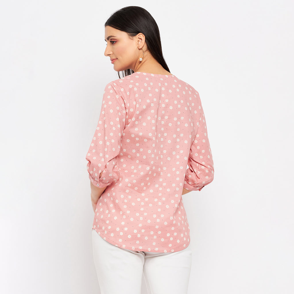 Duke Stardust Women V-Neck 3/4th Sleeve Printed Top (SDX3275)