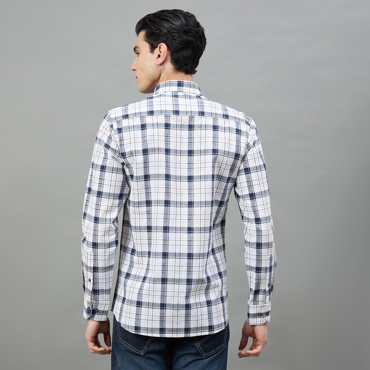 Duke Urban Men Checkered Full Sleeve Spread Collar Regular Shirt (SDO9CKAH)