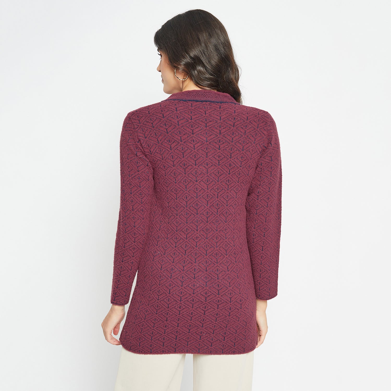 Duke Urban Women Self Design Long Cardigan (SDS1221)