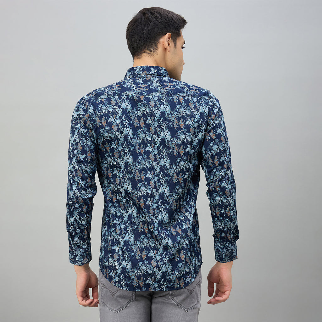Duke Men Slim Fit Full Sleeve Short Style Cotton Shirt (SDO8PRBK)