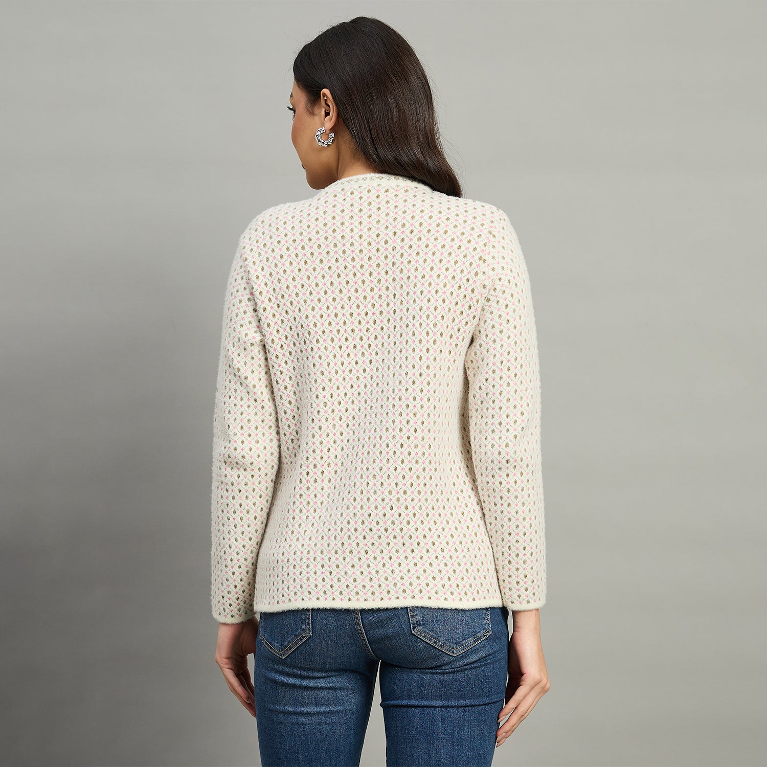 Duke Urban Women Full Sleeve Front Open Regular Cardigan (SDS1337)