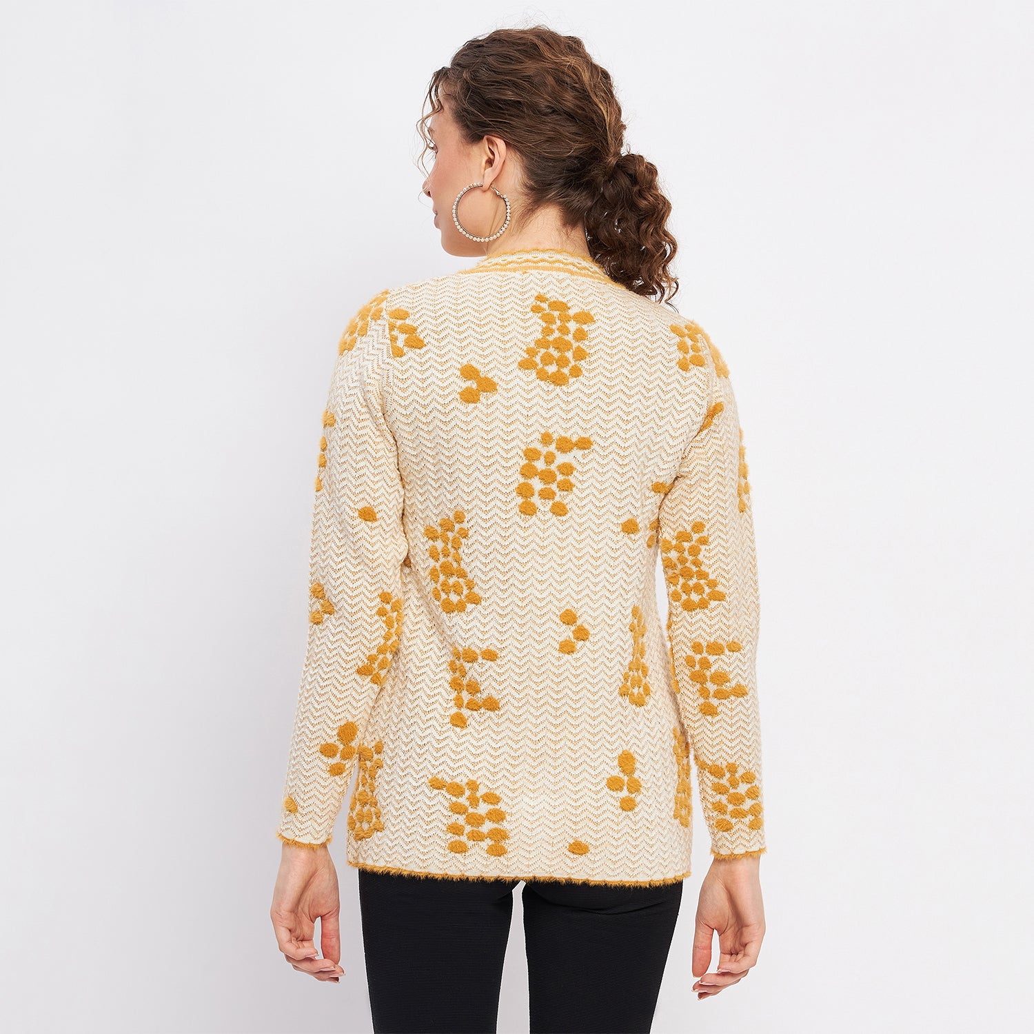 Duke Urban Women Full Sleeve Self Design Cardigan (LQS9713)