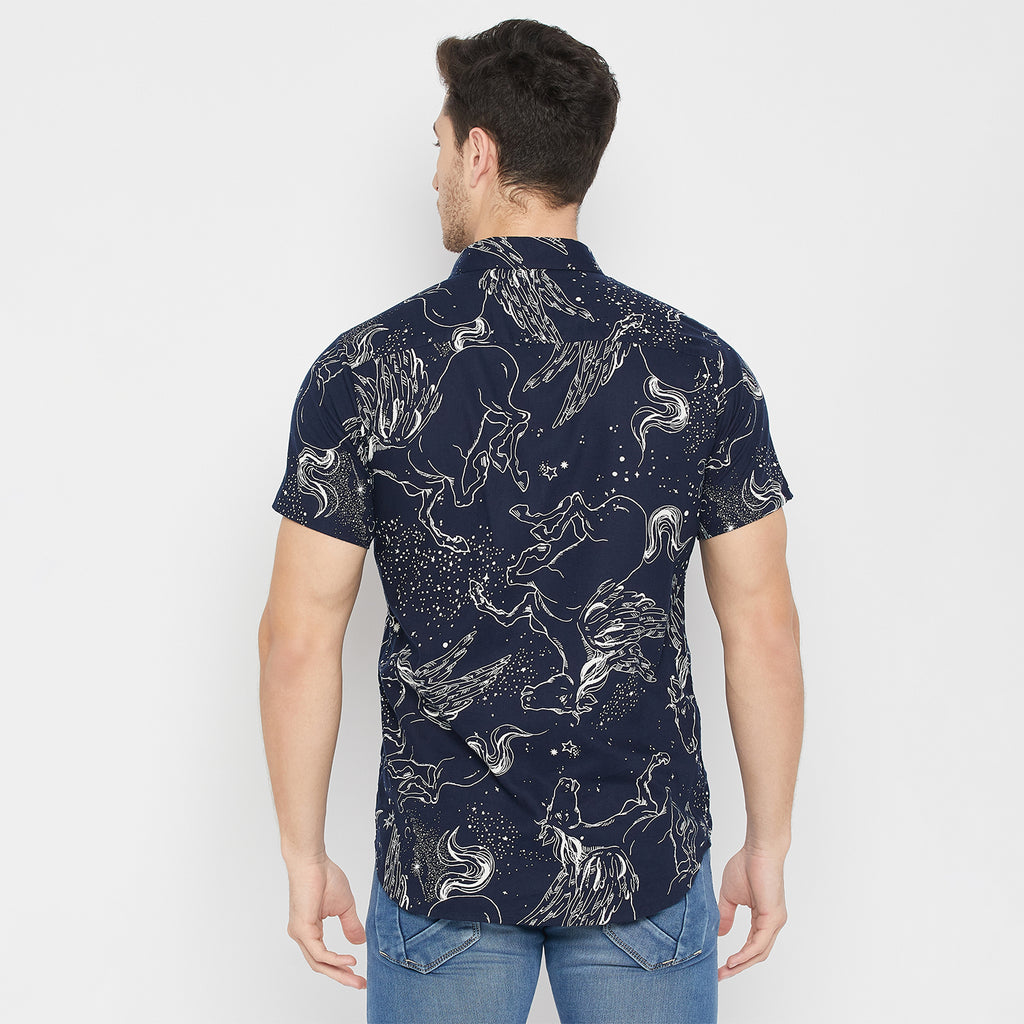 Duke Urban Men Half Sleeve Cotton Shirt (SDO2PRRB)