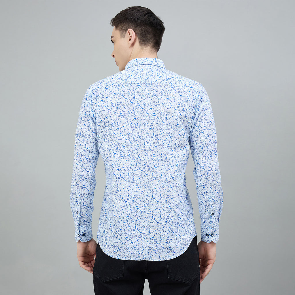 Duke Urban Men Printed Full Sleeve Spread Collar Slim Shirt (SDO8PRBF)