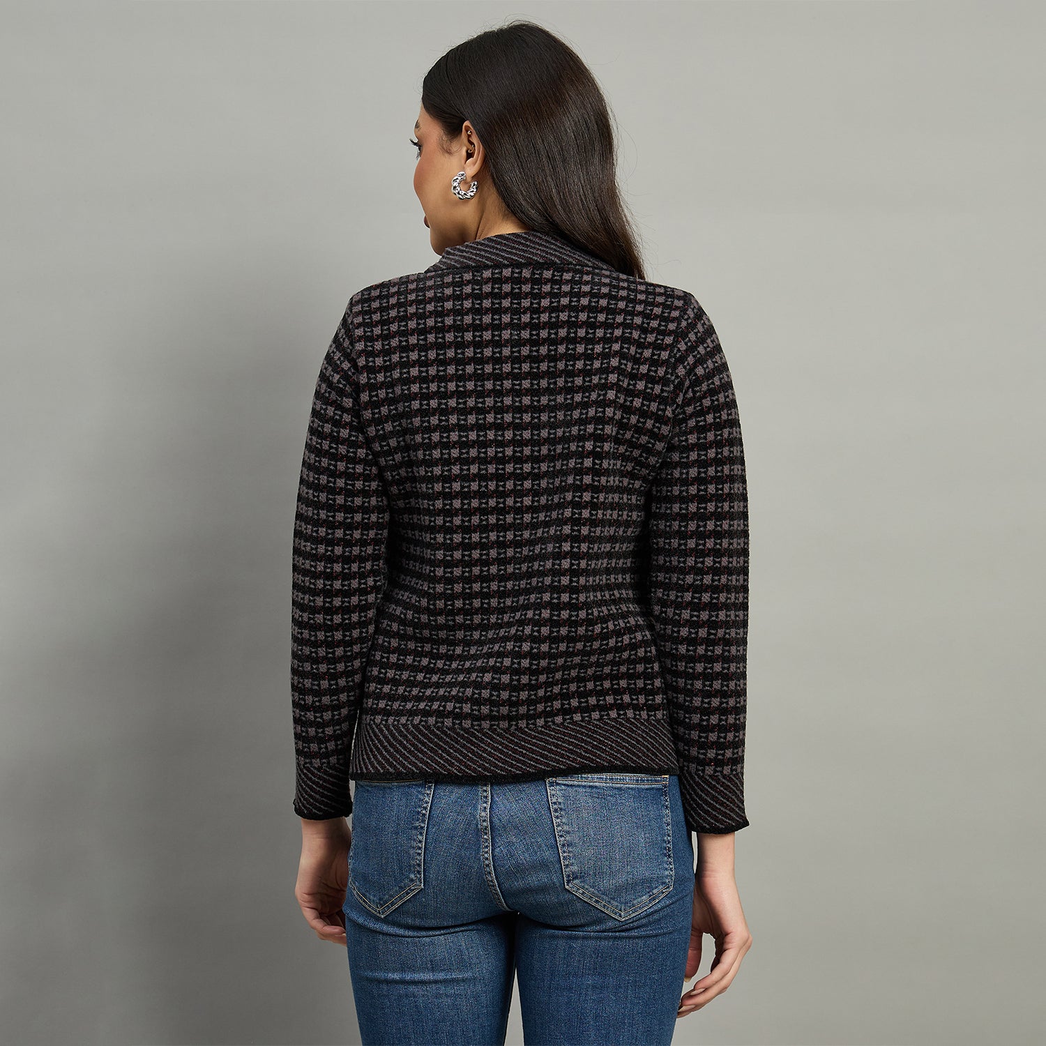 Duke Urban Women Full Sleeve Front Open Slim Fit Sweater (SDS1447)