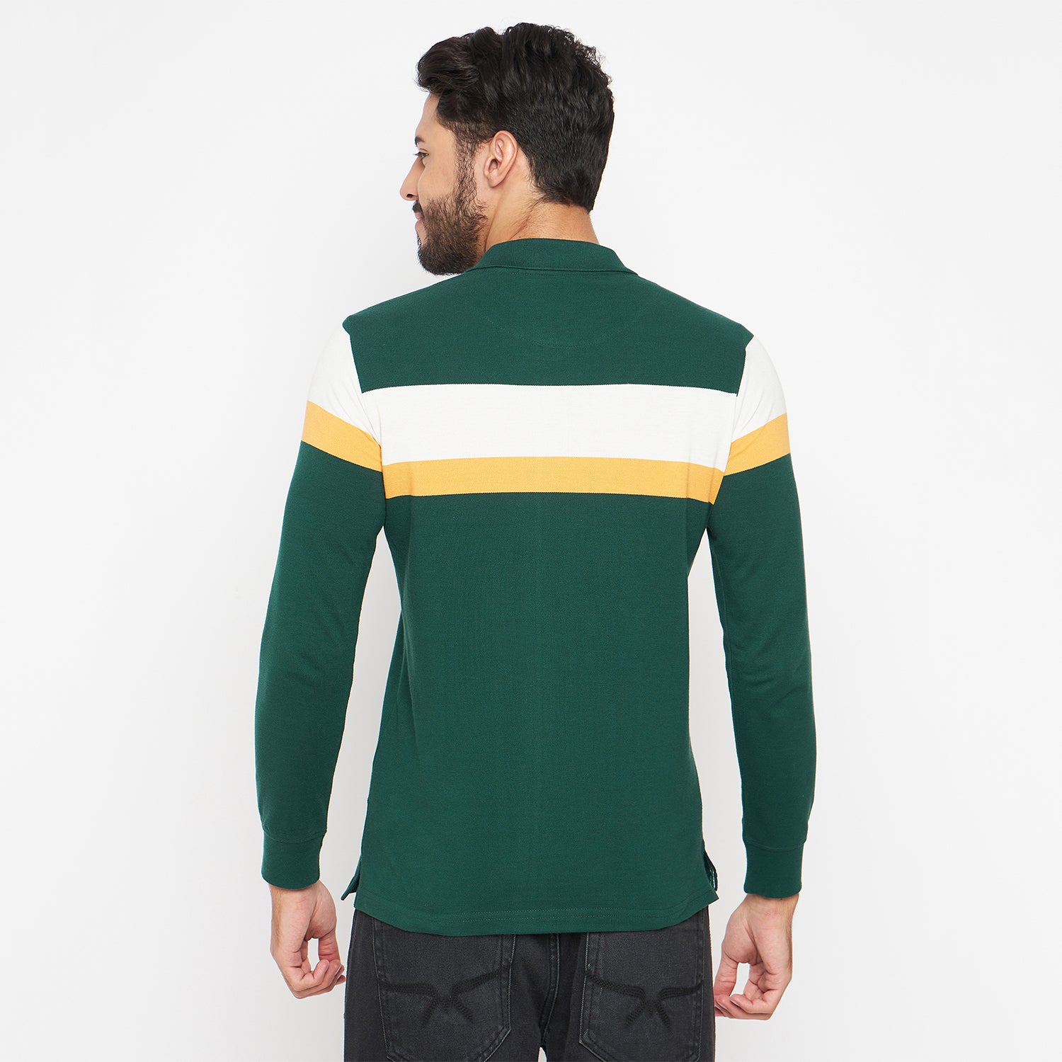 Duke Stardust Men Polo Neck Full Sleeve Cotton T-shirt (LF3974)