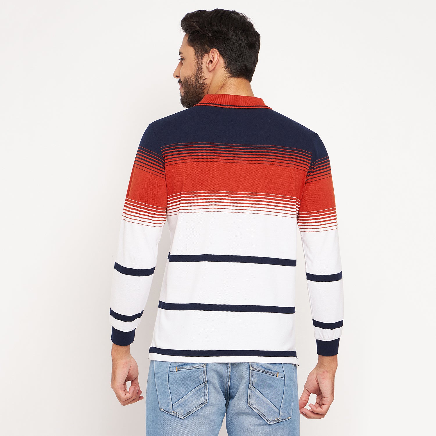 Duke Stardust Men Polo Neck Full Sleeve Cotton T-shirt (LF3964)