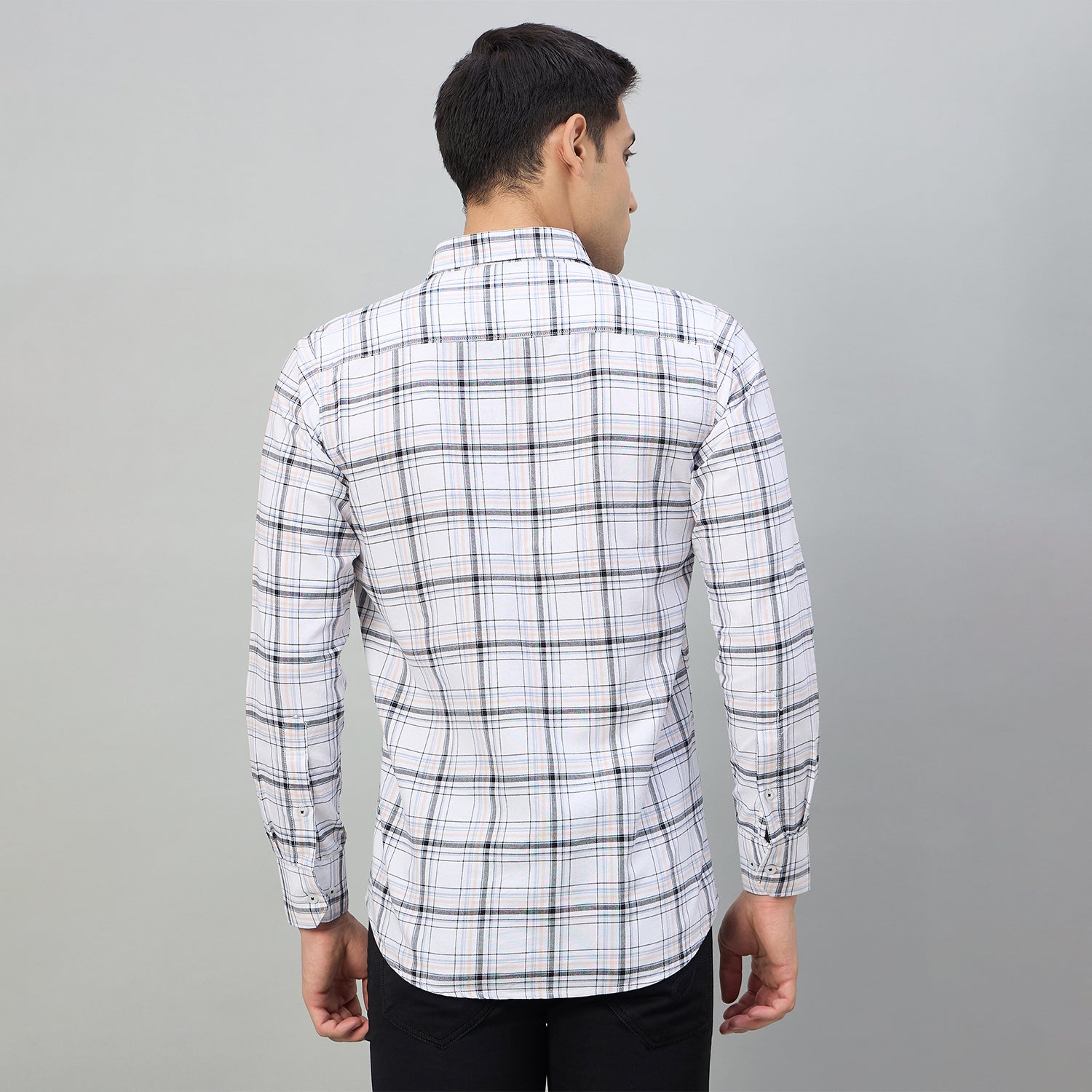 Duke Men Slim Fit Full Sleeve Short Style Cotton Shirt (SDO8CKBU)