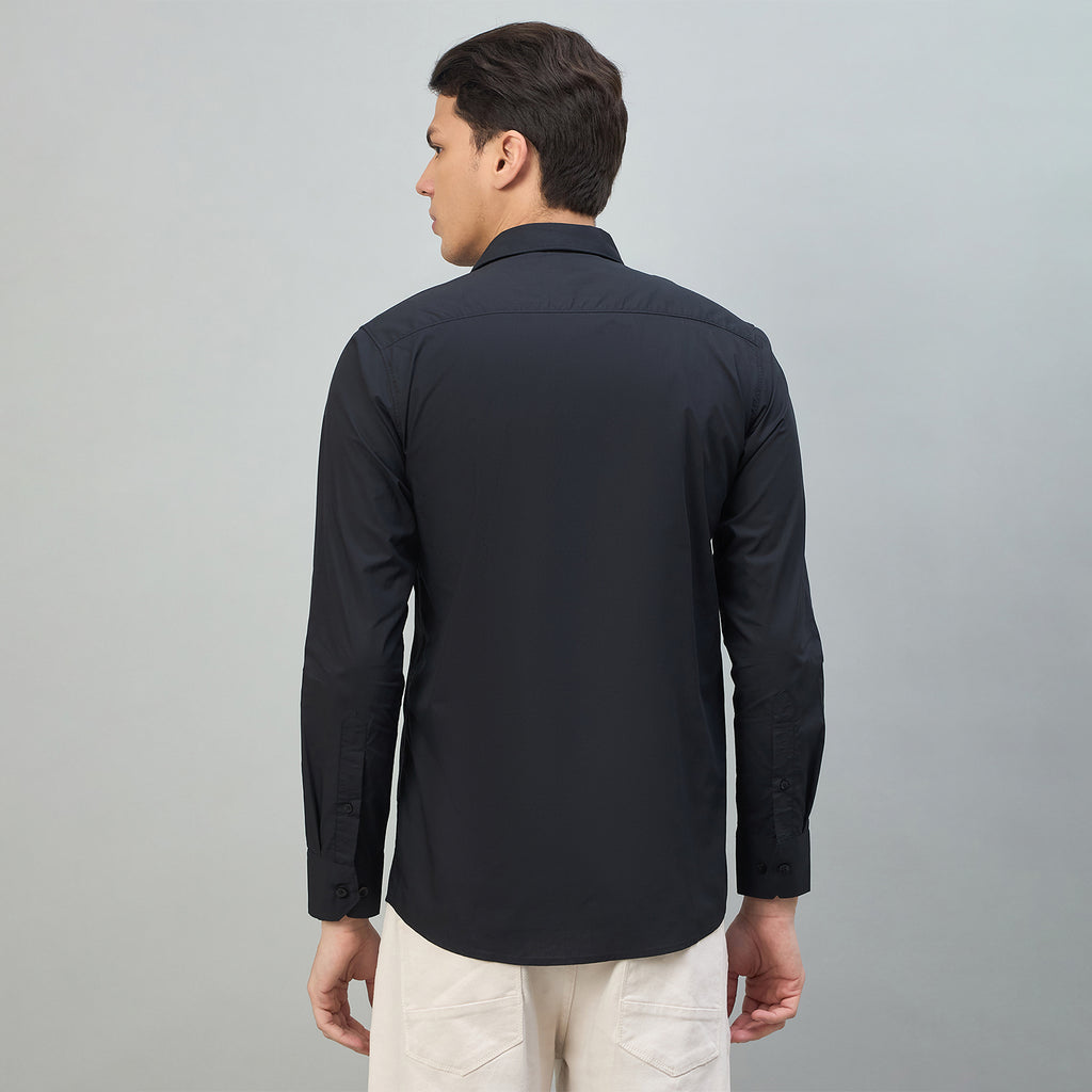 Duke Urban Men Solid Pure Cotton Slim Fit Casual Full Sleeve Shirt (SDO8PLP)