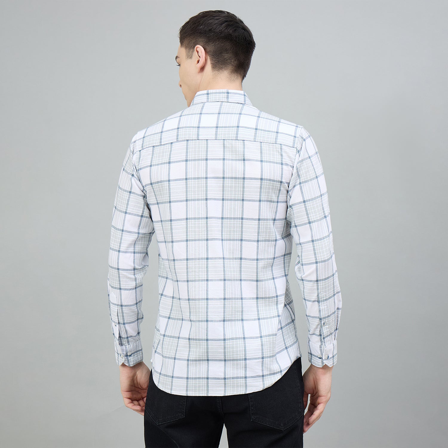 Duke Urban Men Checkered Full Sleeve Spread Collar Slim Shirt (SDO6CHQ)