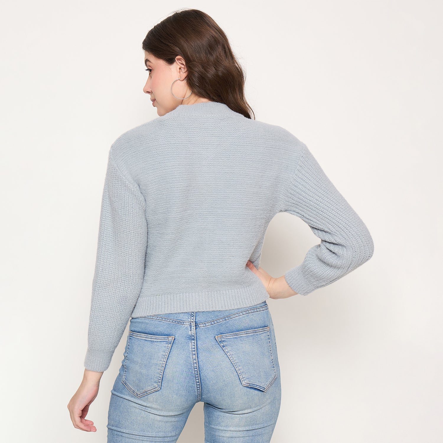 Duke Urban Women Full Sleeve Front Open Crop Cardigan (SDS1342)
