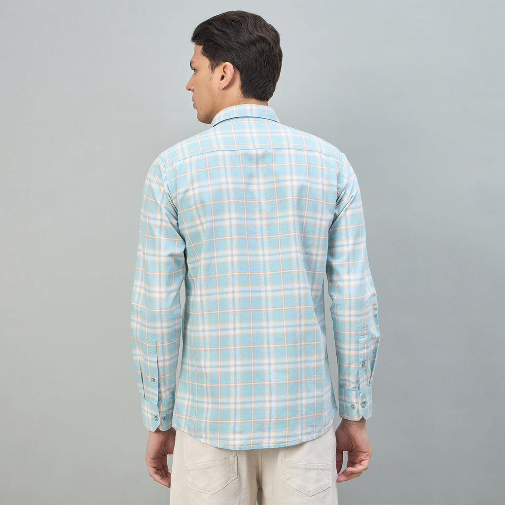 Duke Urban Men Checkered Pure Cotton Slim Fit Casual Full Sleeve Shirt (SDO8CKBM)