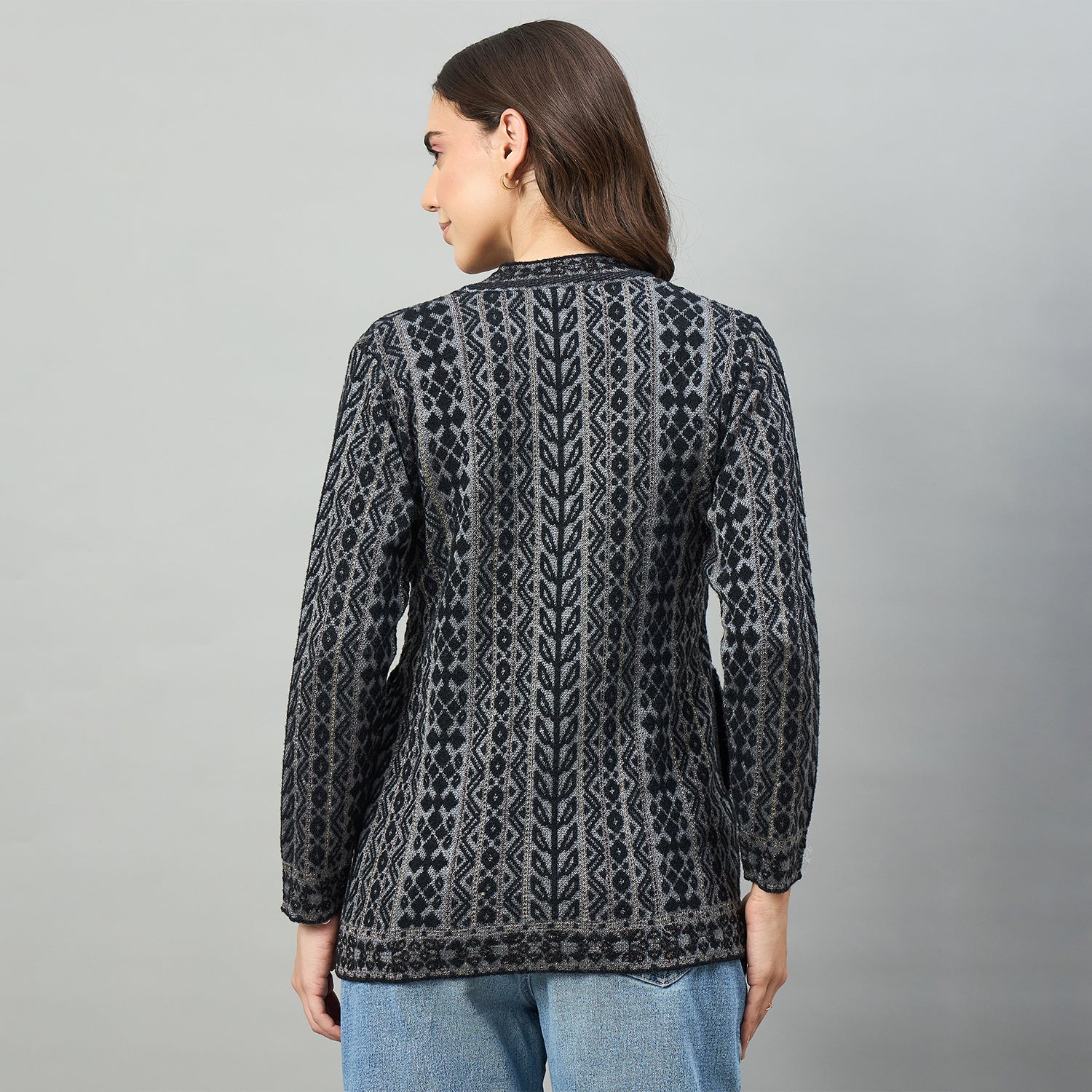 Duke Urban Women Full Sleeve V Neck Regular Sweater (SDS1439)