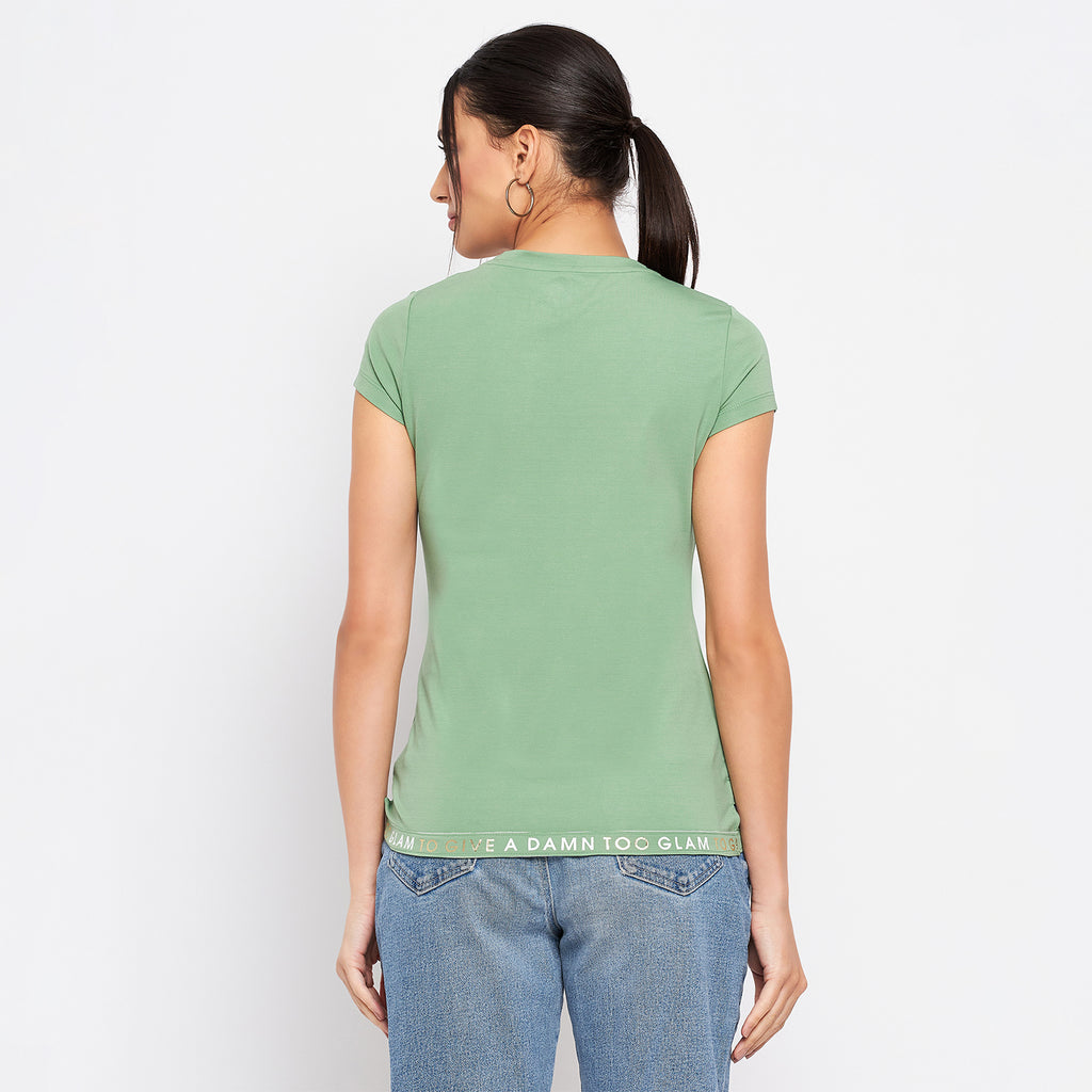 Duke Stardust Women Round Neck Short Sleeve Printed Top (LFX896)