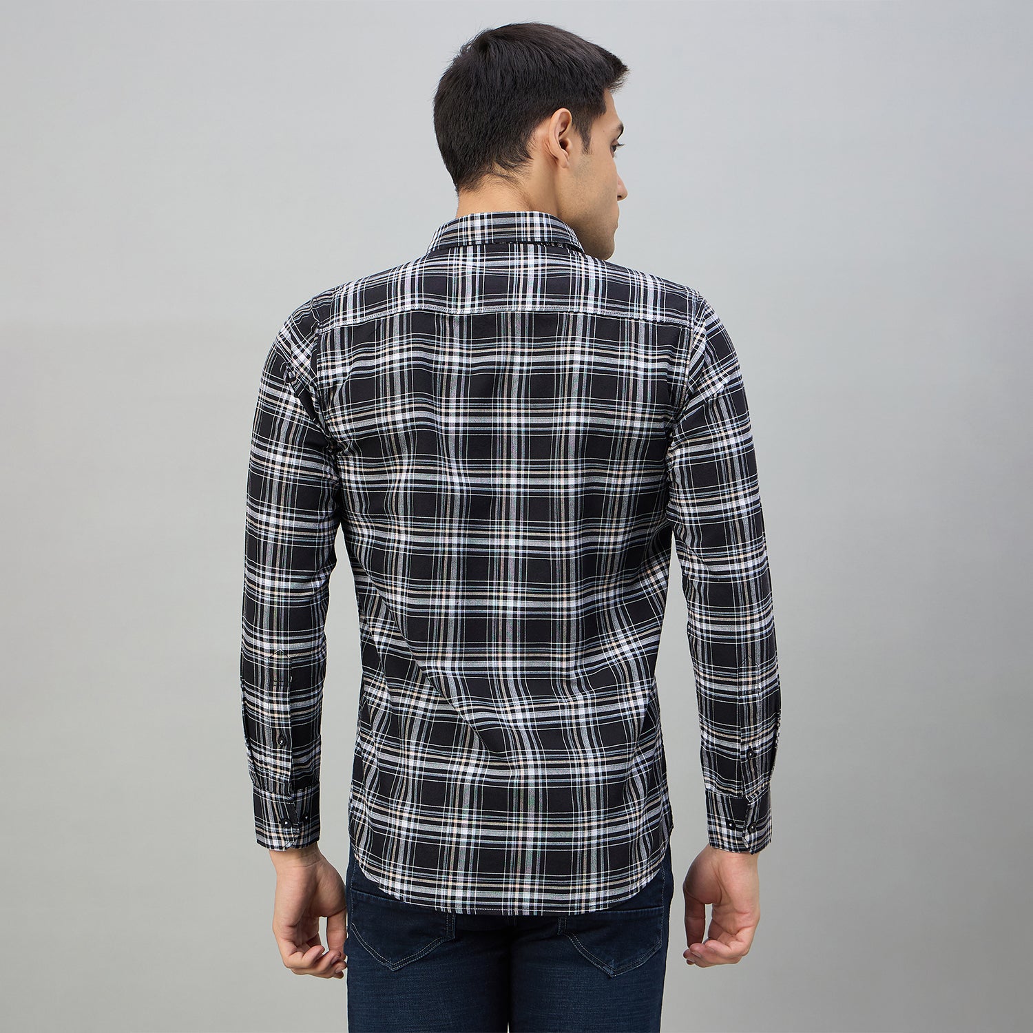 Duke Men Slim Fit Full Sleeve Short Style Cotton Shirt (SDO8CKBU)