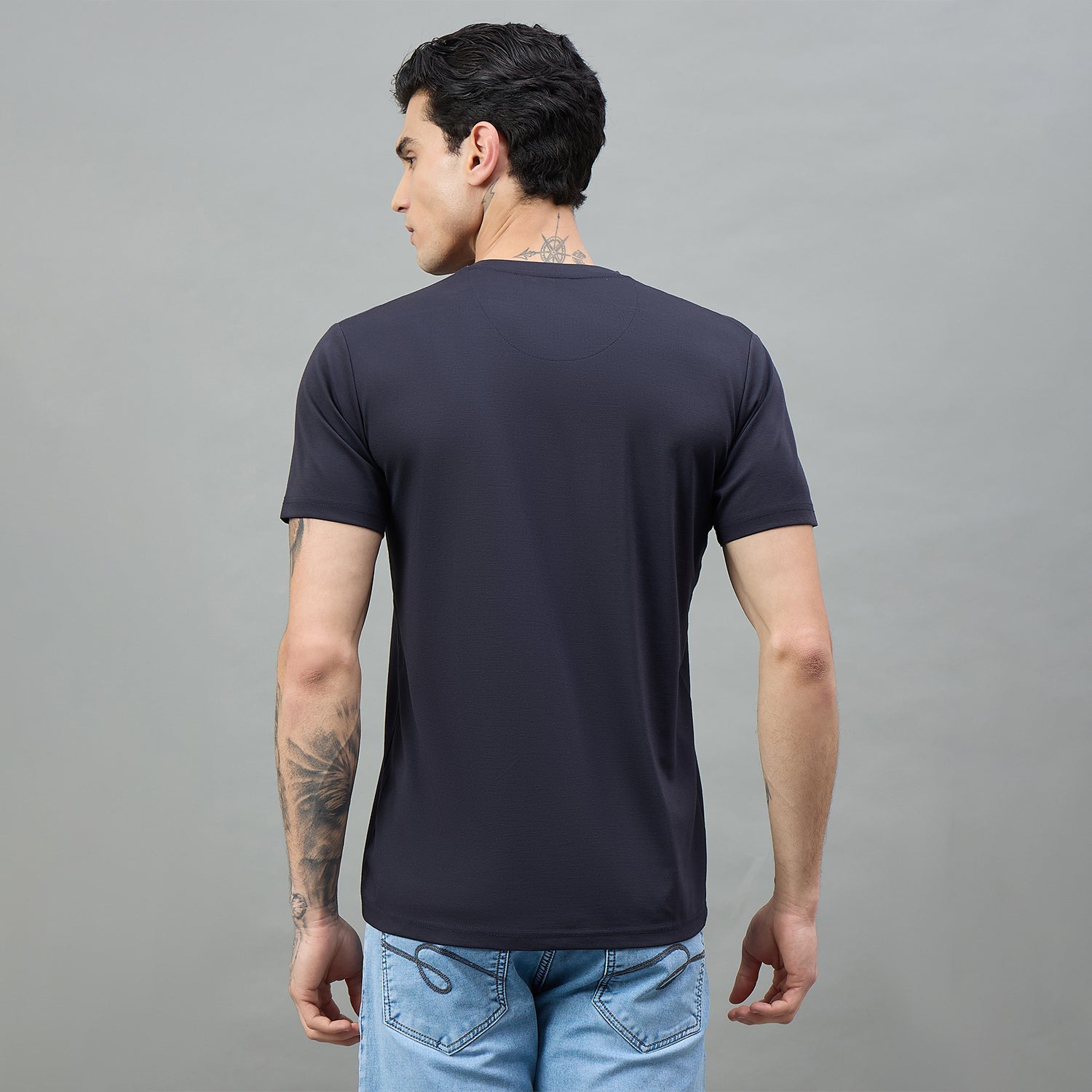 Duke Urban Men Round Neck Half Sleeve Slim T-Shirt (LF7518)