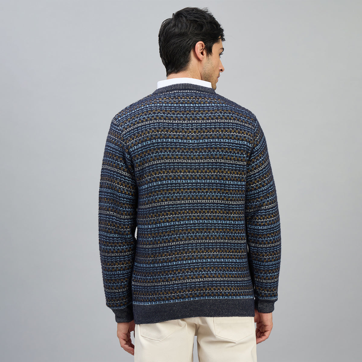 Duke Men Full Sleeve V Neck Regular Sweater (SDS2311)